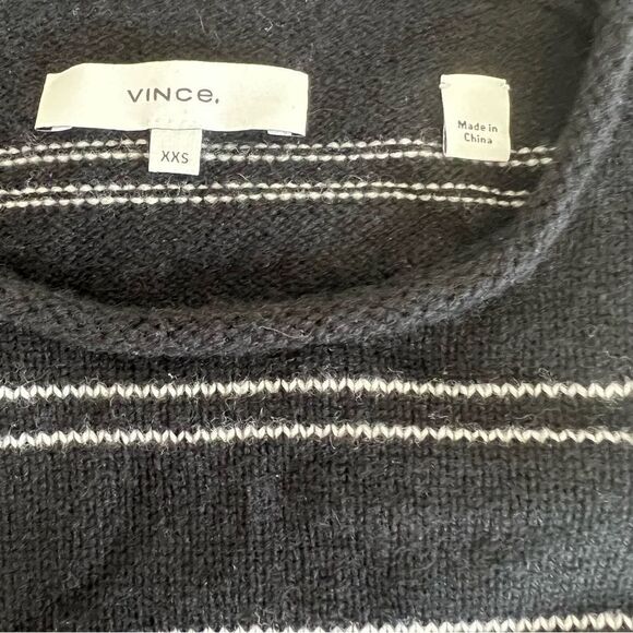 Vince Railroad Stripe Wool Cashmere Long Sleeve Sweater XXS - Picture 10 of 10